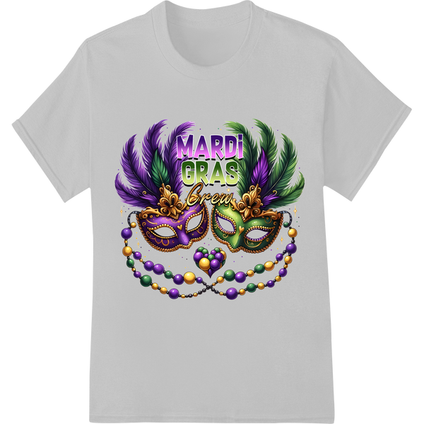 Vibrant Mardi Gras DTF Print Heat Transfer | Party in Style on white shirt - SUPERDTF-DTF Prints-DTF Transfers-Custom DTF Prints