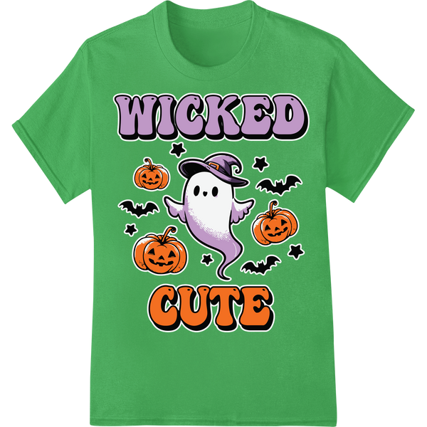 Personalized DTF heat transfers design for Wicked Cute Ghost: Adorable Halloween DTF Print Transfer