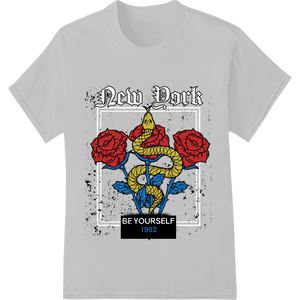 Unique custom merchandise for Edgy New York Tattoo Roses | Bold Gothic 1982 Grunge Design