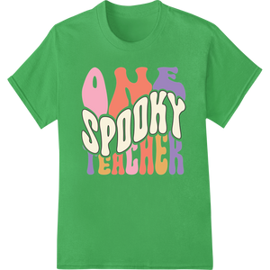 Cutting-edge high-quality t-shirt printing featured on Get Spooky This Halloween with Our Fun Teacher DTF Transfer