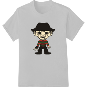 Freddy Krueger Cartoon Horror Character DTF Print Transfer with custom custom t-shirts artwork