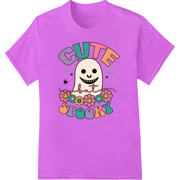 Custom digital printing design - Adorable Halloween Ghost with Cute Floral Design