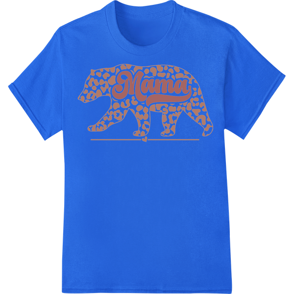 Fierce Leopard Print 'Mama' | Mother's Day DTF Transfer on blue shirt - SUPERDTF-DTF Prints-DTF Transfers-Custom DTF Prints