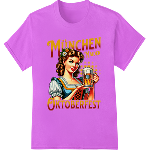 Oktoberfest Maiden with Beer Mug Heat Transfer | Super DTF made with premium vibrant DTF prints