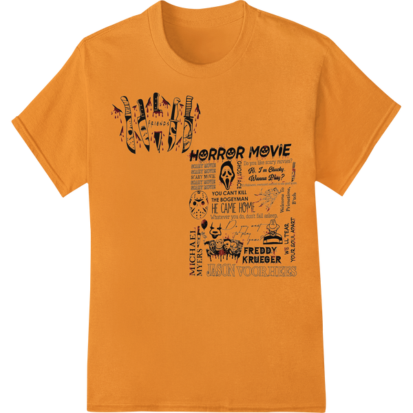 Iconic Horror Movie Quotes - Killer Halloween T-Shirt - High-quality digital printing