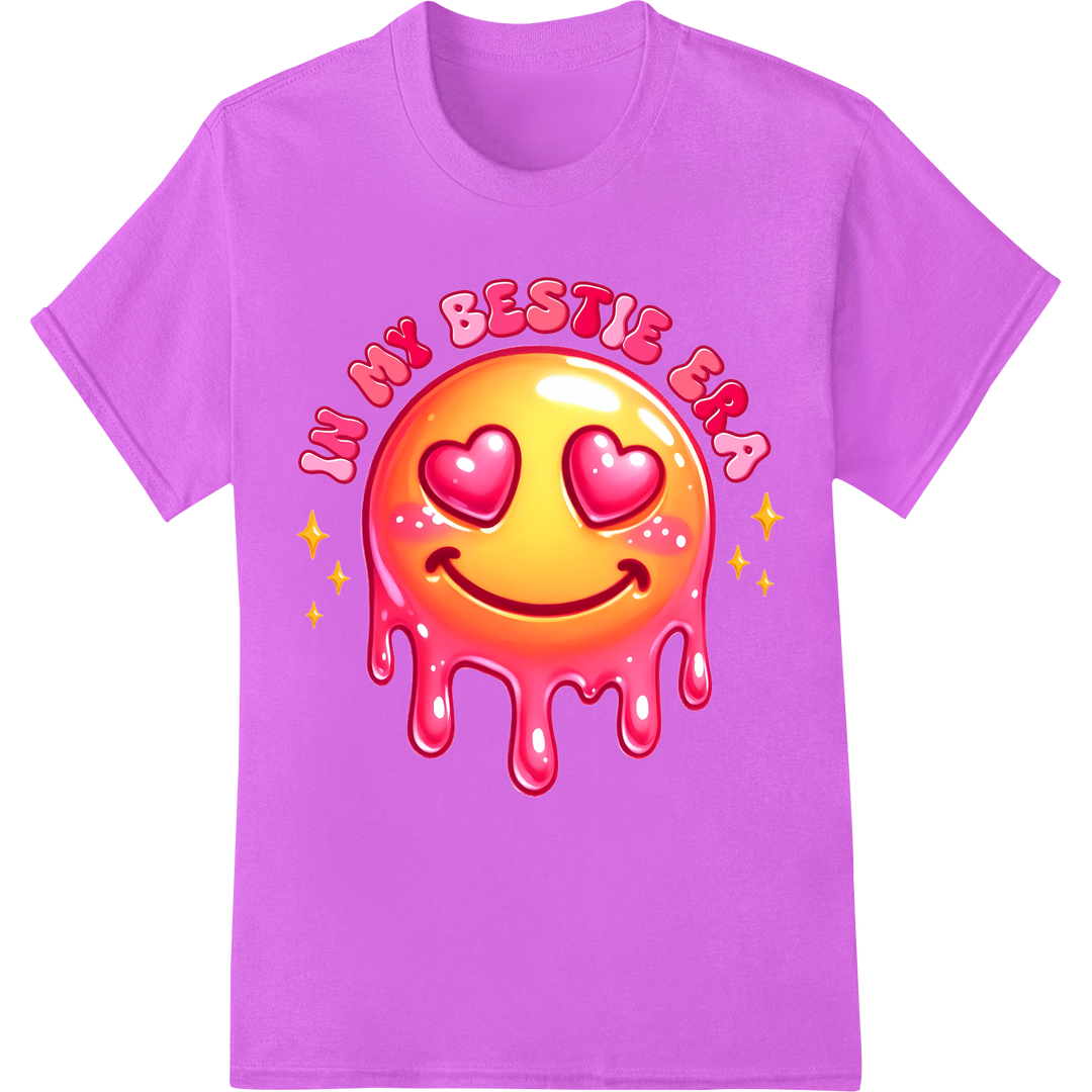 In My Bestie Era: Celebrate Friendship with Emoji Love on purple shirt - SUPERDTF-DTF Prints-DTF Transfers-Custom DTF Prints