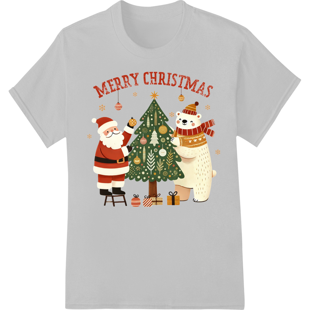 Retro Christmas Magic DTF Print Heat Transfer | Vintage on white shirt - SUPERDTF-DTF Prints-DTF Transfers-Custom DTF Prints