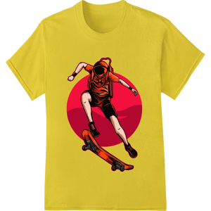 Bold Skateboarding Silhouette - Dynamic DTF Heat Transfer featuring professional print on demand