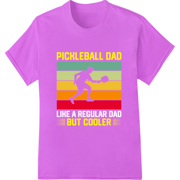 Pickleball Dad But Cooler | DTF Print Father's Day Gift on purple shirt - SUPERDTF-DTF Prints-DTF Transfers-Custom DTF Prints