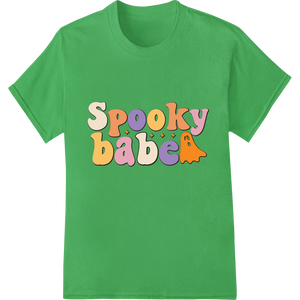 Spooky Babe: Cute Halloween Fun with Super DTF Transfers enhanced with professional personalized clothing