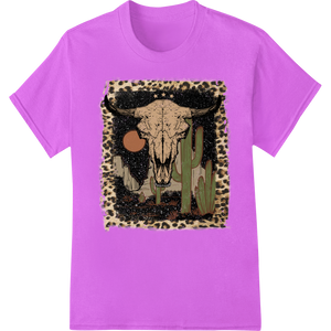 Unique innovative apparel printing for Surreal Leopard Skull Desert DTF Print Heat Transfer