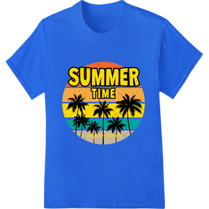 Tropical 'Summer Time' Heat Transfer for Summer Apparel with custom print on demand artwork