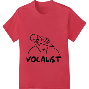 Custom custom merchandise design - Unleash Your Inner Rockstar: VOCALIST Graphic Heat Transfer