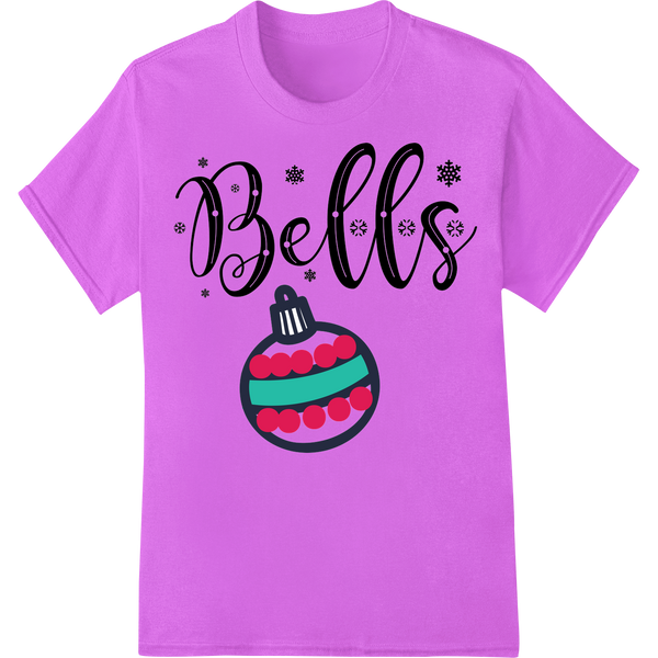 Unique custom t-shirts for Festive Bells: Adorable Christmas Ornament DTF Print Design