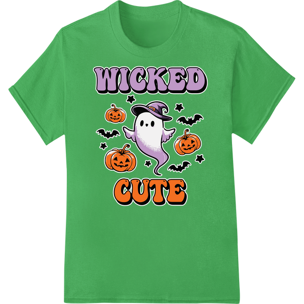 Durable innovative apparel printing applied to Wicked Cute Ghost: Spooktacular Halloween DTF Transfer