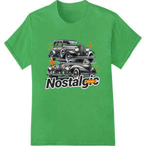 Durable durable print transfers applied to Vintage Vibes: Classic Car Nostalgia DTF Print Transfer