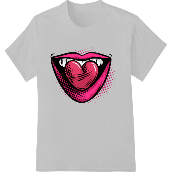 Vibrant Valentine's Heart DTF Print Transfer | Pop Art Love on white shirt - SUPERDTF-DTF Prints-DTF Transfers-Custom DTF Prints