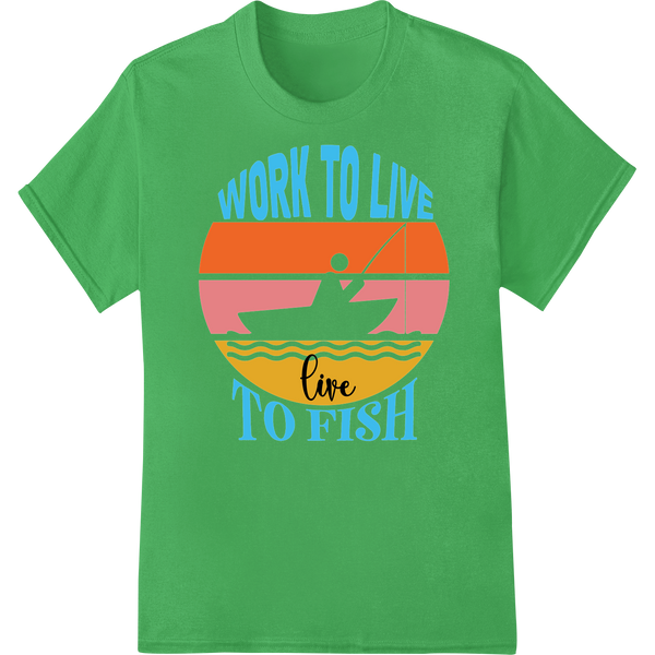 Vibrant Fisherman's Mantra DTF Print Heat Transfer on green shirt - SUPERDTF-DTF Prints-DTF Transfers-Custom DTF Prints