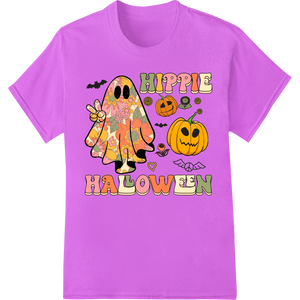 Groovy Ghosts: A Trippy Hippie Halloween Adventure made with premium DTF printing service