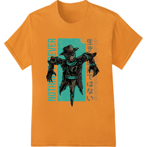 Rebel Robot Scarecrow DTF Heat Transfer featuring professional custom merchandise