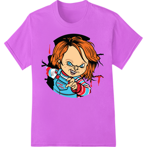 Personalized direct to film printing design for Chilling Chucky: Murderous Doll DTF Print for Scary Style