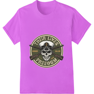 Premium quality personalized clothing on Honor Their Valor: Veterans Skull Emblem Heat Transfer