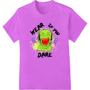 Dare to Wear This Spooky Green Monster Halloween Print made with premium digital printing