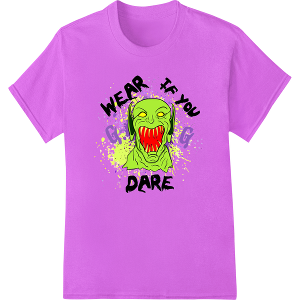 Dare to Wear This Spooky Green Monster Halloween Print made with premium digital printing