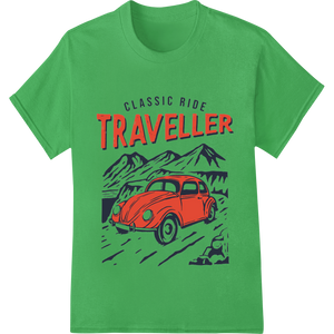 Vibrant innovative apparel printing print on Classic Ride Traveller: Vintage Road Trip Adventure