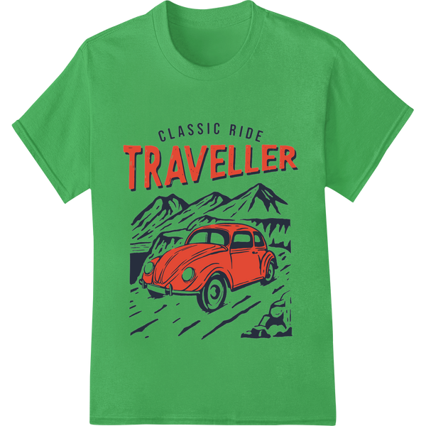 Vibrant innovative apparel printing print on Classic Ride Traveller: Vintage Road Trip Adventure