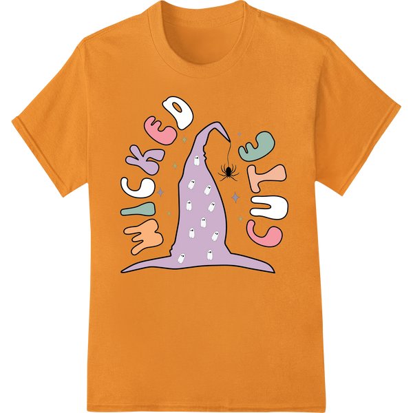 Enchanting Witch's Hat: Magical Halloween Design on orange shirt - SUPERDTF-DTF Prints-DTF Transfers-Custom DTF Prints