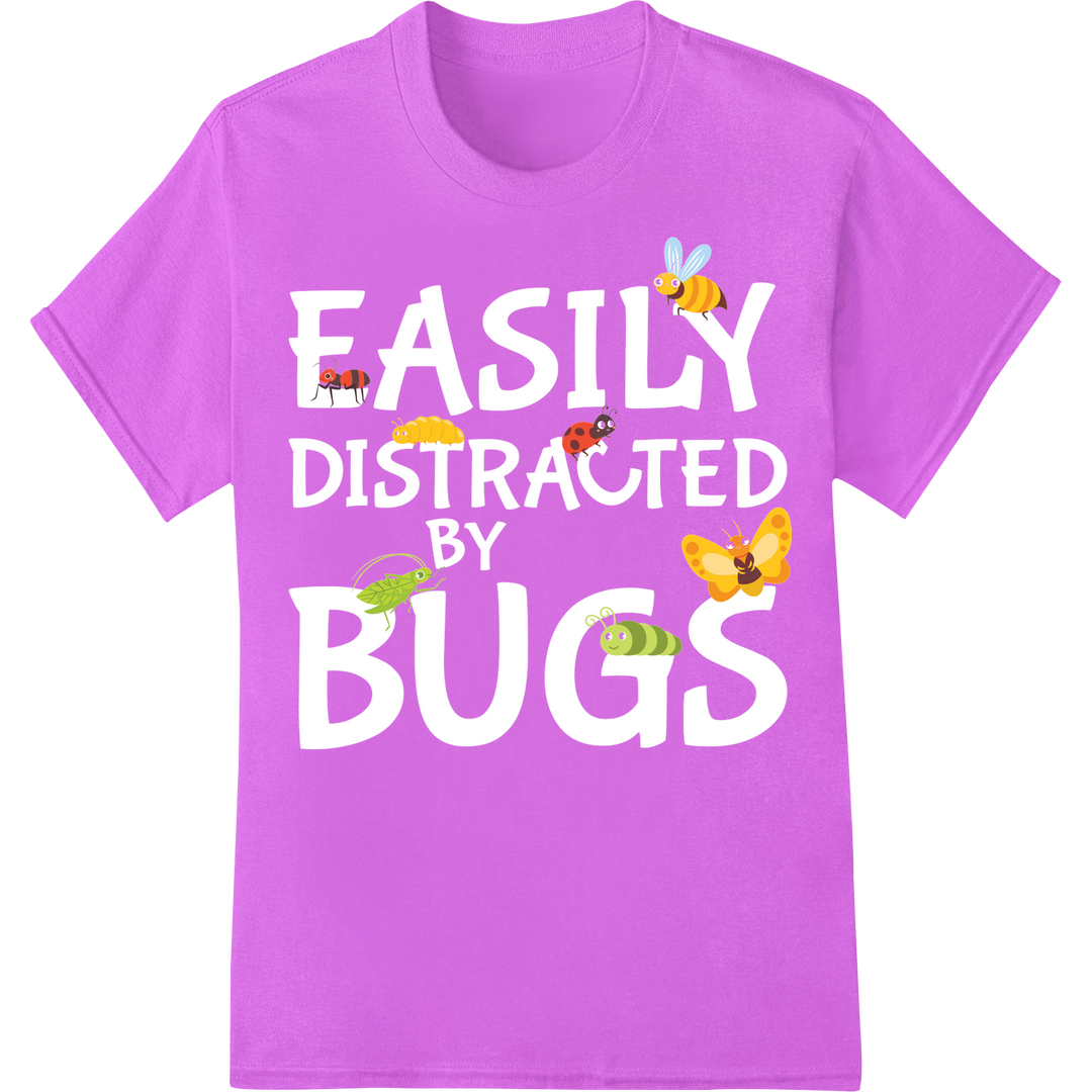 Vibrant Insect Science Print - Educational STEM DTF Transfer on purple shirt - SUPERDTF-DTF Prints-DTF Transfers-Custom DTF Prints