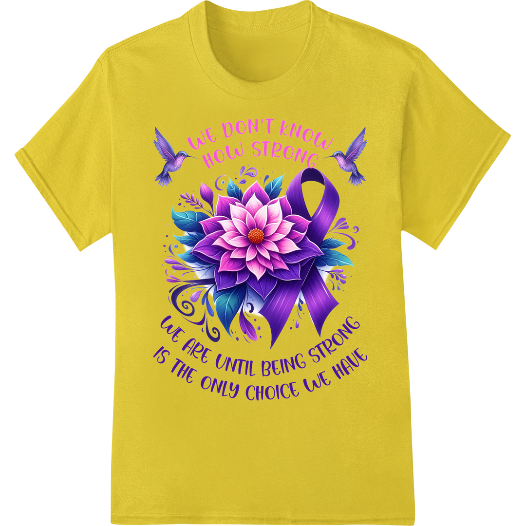 Lotus Flower Suicide Awareness DTF Print Heat Transfer on yellow shirt - SUPERDTF-DTF Prints-DTF Transfers-Custom DTF Prints