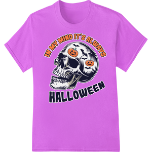 Cutting-edge bulk t-shirt printing featured on Eternal Halloween: Edgy Skull DTF Print Heat Transfer