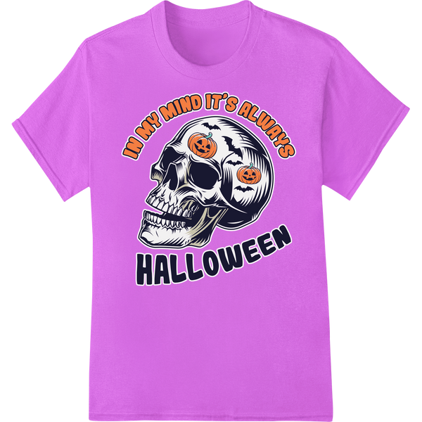 Cutting-edge bulk t-shirt printing featured on Eternal Halloween: Edgy Skull DTF Print Heat Transfer