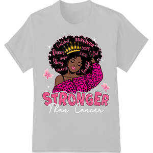 Stronger: Empower Your Inner Queen Fashion Statement on white shirt - SUPERDTF-DTF Prints-DTF Transfers-Custom DTF Prints