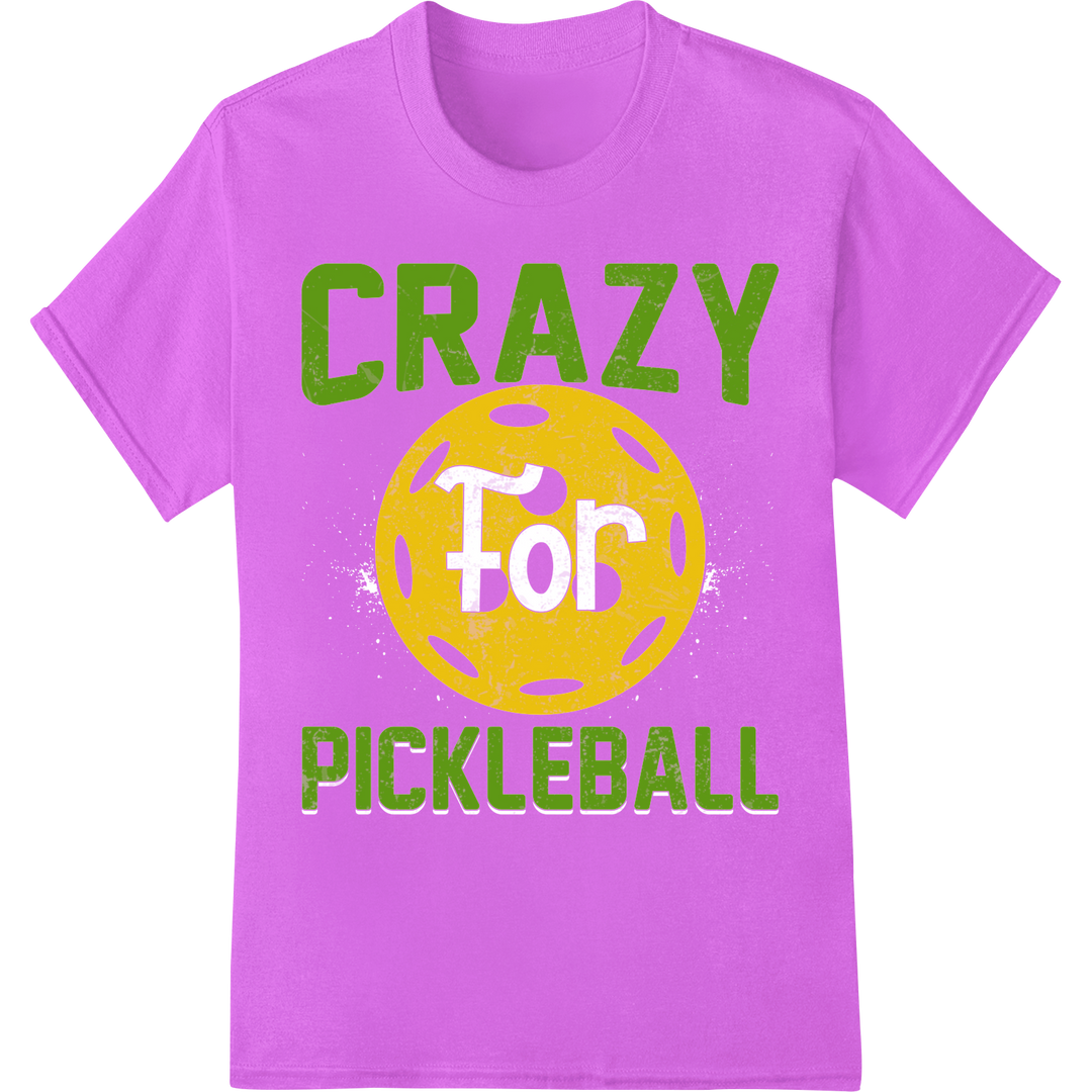 Unleash Your Pickleball Passion: Bold DTF Print Transfer on purple shirt - SUPERDTF-DTF Prints-DTF Transfers-Custom DTF Prints