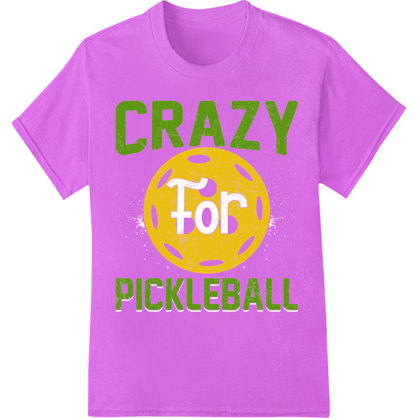 Unleash Your Pickleball Passion: Bold DTF Print Transfer on purple shirt - SUPERDTF-DTF Prints-DTF Transfers-Custom DTF Prints