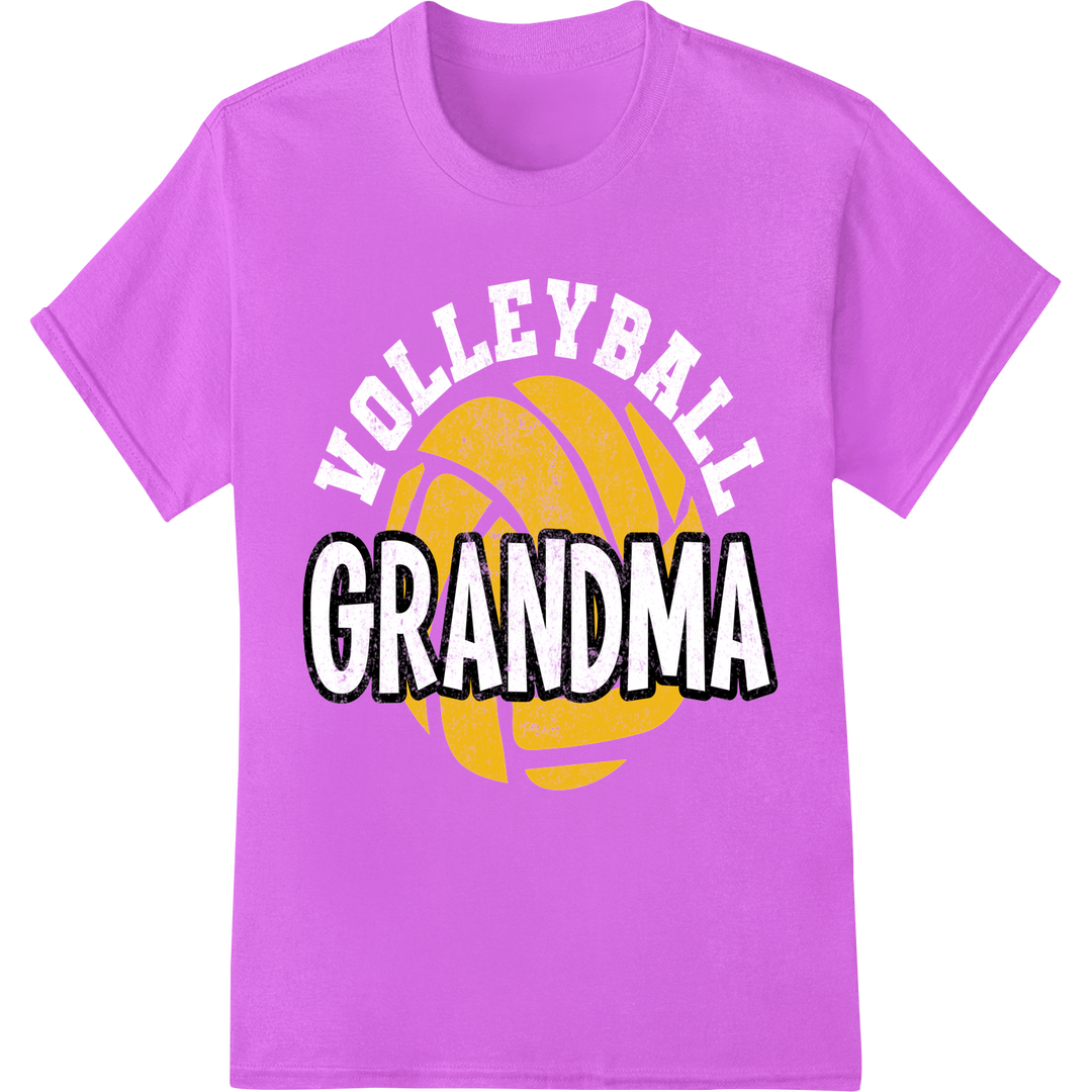 Vintage Volleyball Grandma | Retro Sports DTF Print Transfer on purple shirt - SUPERDTF-DTF Prints-DTF Transfers-Custom DTF Prints