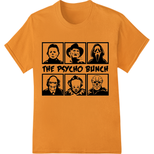 Unleash Your Dark Side: 'The Psycho Bunch' Halloween DTF Print featuring professional t shirt prints