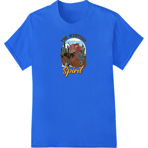 Vibrant bulk t-shirt printing print on The Western Spirit: Rugged Outdoor Adventure DTF Print