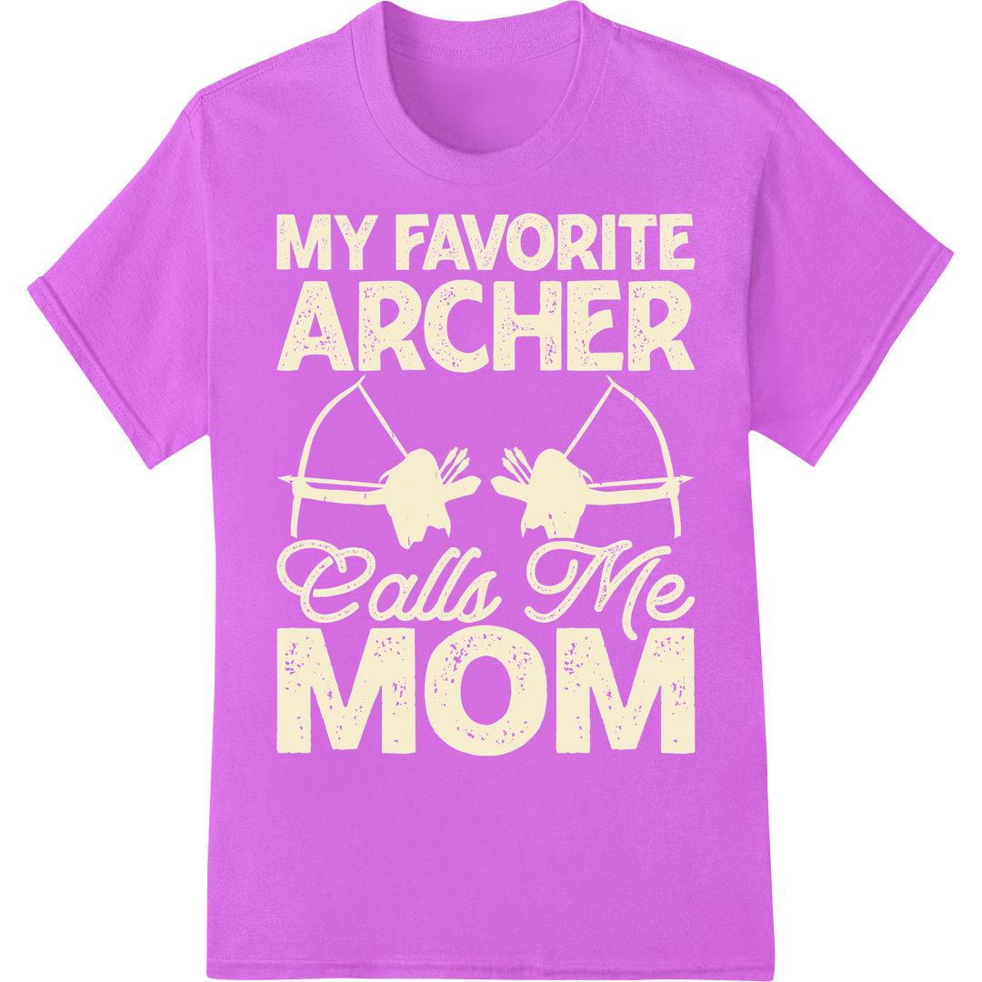 Proud Archery Mom DTF Print | Mother's Day Gift Idea on purple shirt - SUPERDTF-DTF Prints-DTF Transfers-Custom DTF Prints