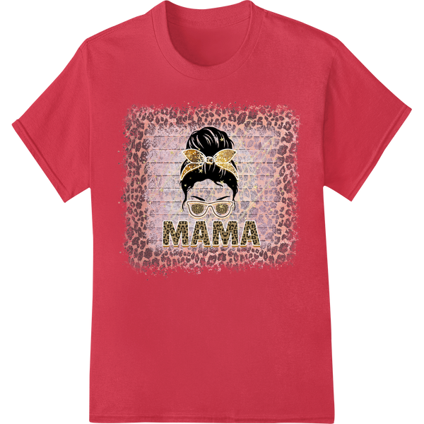 Unique bulk t-shirt printing for Fierce Leopard Print 'MAMA' - Mother's Day DTF Print