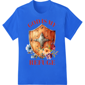 Custom high-quality t-shirt printing design - God's Shield: Find Refuge in Faith - DTF Print Transfer