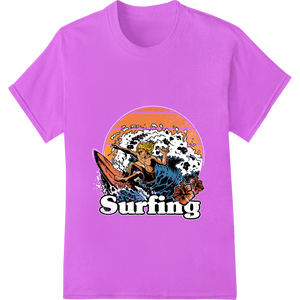 Innovative bulk t-shirt printing design on Ride the Wave: Surfing Design with a Whimsical Twist