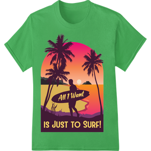 Endless Summer: Surfer's Paradise Heat Transfer Print featuring professional innovative apparel printing