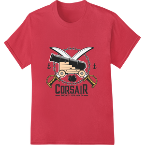 Custom custom t-shirts design - Corsair Dead Island: Edgy Pirate Skull DTF Print Design