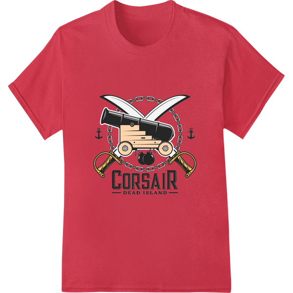 Custom custom t-shirts design - Corsair Dead Island: Edgy Pirate Skull DTF Print Design