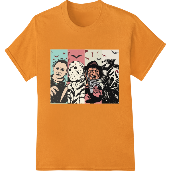 Bone-Chilling Horror Villain Faces - Halloween DTF Print made with premium bulk t-shirt printing