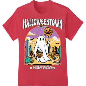 Vibrant direct to film printing print on Quirky Halloweentown Ghost DTF Print Heat Transfer